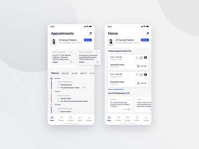 Medical Appointment App app appointment clean design doctor health healthcare interface ios iphone medical medicine minimal mobile phone schedule scripts search ui ux