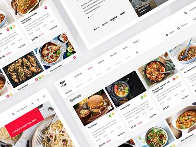 Food preparing service app clean dash dashboard design food food delivery interface management meals minimal order orderig page plan takeaway ui ux web website