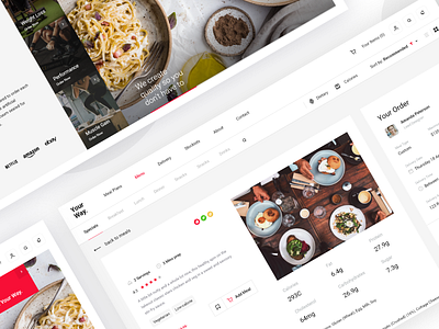 Food preparing service pt2 app clean dash dashboard design eating food food delivery health interface management meals minimal order product takeaway ui ux web website