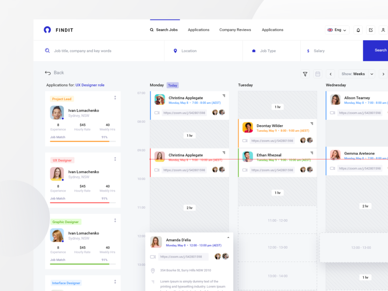 Job Application Process Dashboard pt5 by Monty Hayton on Dribbble