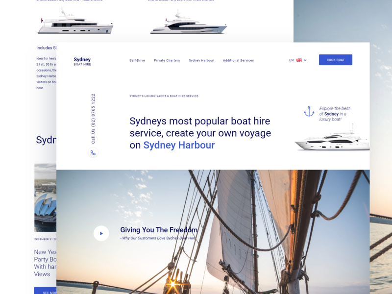 Luxury Boat Website by Monty Hayton for Hyper Lab on Dribbble