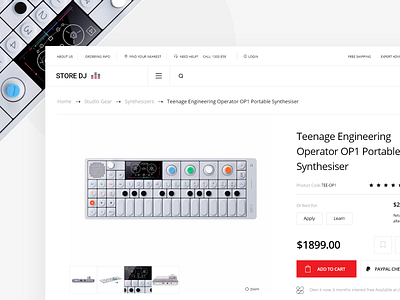 Music Store Landing Page v5 app clean design ecommerce instrument interface landing minimal music music app page product search shopping store store design ui ux web website