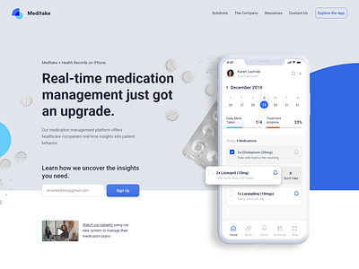 Medication Tracking App app clean design doctor healthcare interface iphone medical medical app medication medicine meditation meds mobile patients ui user interface ux web web page