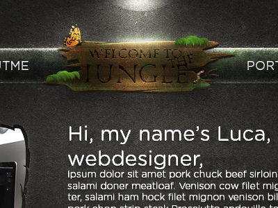 Welcome to the Jungle ferrone grunge irones jungle layout portfolio real