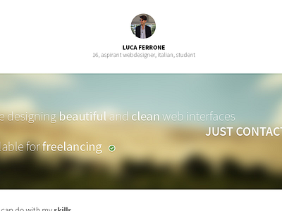 Sneakpeek beautiful clean contact cool ferrone freelancing irones portfolio webdesigner