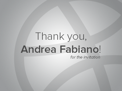 Invite andrea dribbble fabiano invite thank you