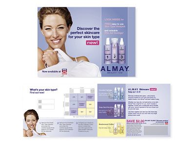 Almay Cosmetics Mailer design graphic design