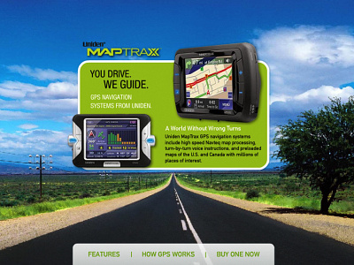 Uniden Maptrax Website Design design graphic design ui web website