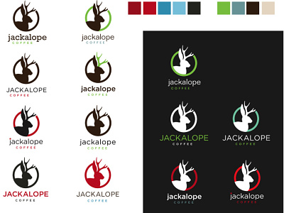 Jackalope coffee logo and branding branding design graphic design logo