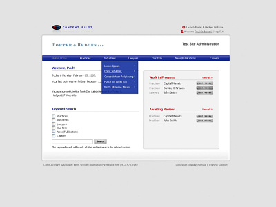 Custom Content Management System User Interface design graphic design ui web website