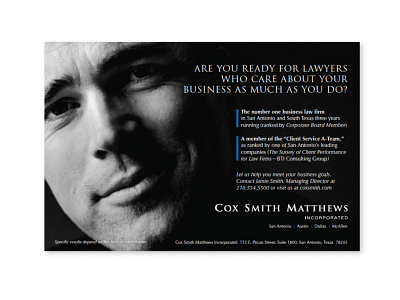 Law firm postcard