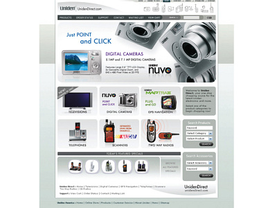 Uniden Direct website design design graphic design web