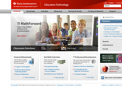 Texas Instruments Webpage and Email Designs
