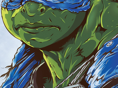 TMNT: Leonardo bushido campaign edo honour illustration movie ninja turtles paranoidme poster tmnt warrior yokai