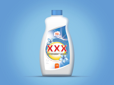 Packaging Design for Detergent Liquid Bottle