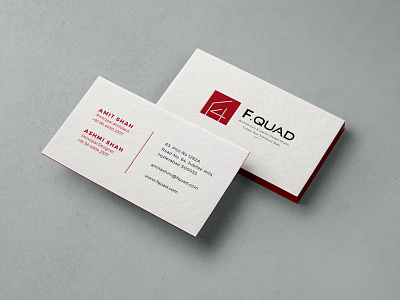 Business Card | Fquad architect brand identity business card clean design design studio fqad minimal simple stationary visiting card what a story