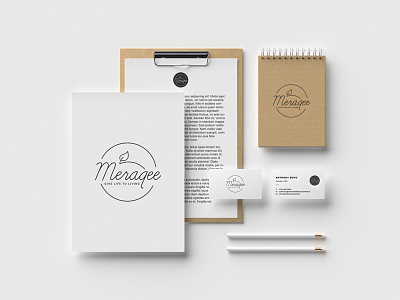 Visual Branding | Meraqee branding clean creative agency furniture india line logo logo identity minimal professional stationary typography