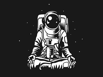 Astrospace Yoga astronaut meditation outerspace science space spaceman spacesuit t shirts teepublic tshirt yoga