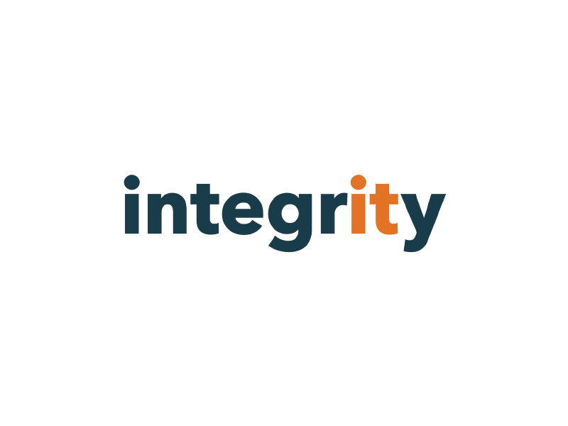 Logo Animation | Integrity animated logo app background animation clean logo animation gif intro it logo minimal tech text animation typo
