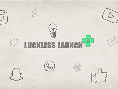 Animated Banner | Luckless Digital animated logo animation banner digital agency gif icons launch logo animation logo intro logo reveal rocket social media