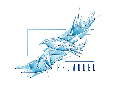 Promodel Logo Concept 1 architect bird civil design eagel engineering geometory logo logo design minimal professional promodel triangle