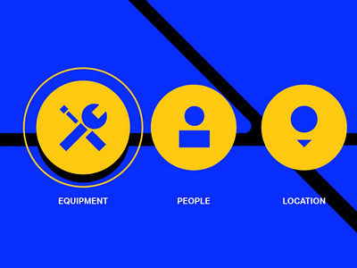 Basic Icons - Basic Shapes basic shapes basics blue clean cleaning equipment flat icons location minimal modern people simple yellow