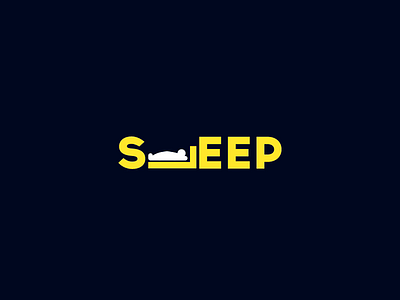 Sleep - Word Logo Animation animation creative gif logo animation logo gif minimalist motion graphics logo simple sleep sleeping text animation typography animation word animation word logo yellow