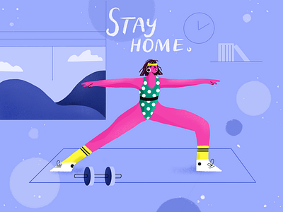 Stay home illustration covid 19 design draw graphics illustration procreate vector