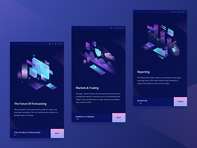 Set of illustration for cryptocurrency bitcoin crypto currency design gradient illustration interface mining page site web