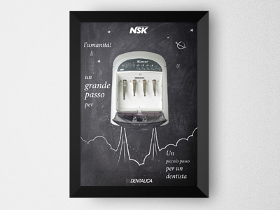 NSK Dental iCare+ for Dentalica colague dentistry hand drawing poster print