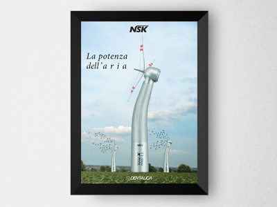 NSK Dental handpiece | turbines air dental dentistry drawing odontoiatry poster turbines