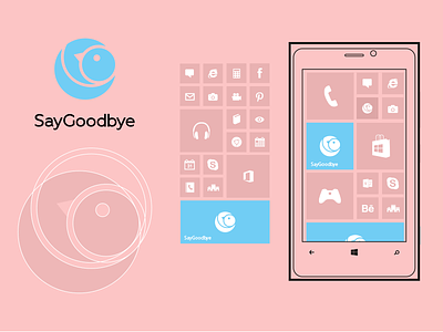 SayGoodbye application icon microsoft ui uiux windows app
