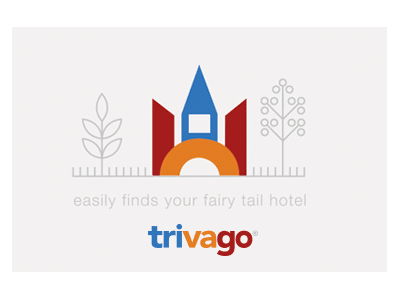 Trivago advertising concept gif icon illustration