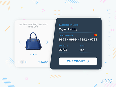 Checkout Card Design app checkout collectui colors dailyui ecommerce ios payment screen uichallenge uidesign