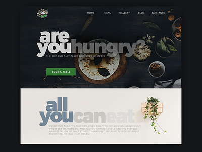Landing Page Design dailyuichallange designers food hero image landing page minimalist typography ui uidesign ux web webpage