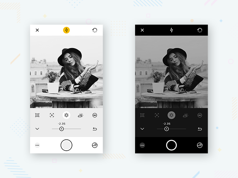 Camera App Design values menu photography dailyui camera settings challenge