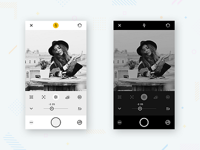 Camera App Design camera challenge dailyui menu photography settings values