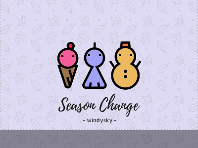 Season Change adobe ai creative design icon icon design illust illustrator season summer weather windysky winter
