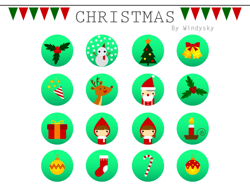 Merry Christmas adobeillustrator ai christmas design holiday icon icon design illust illustration illustrator merrychristmas windysky
