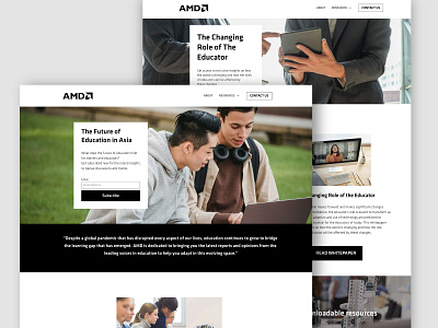 AMD (The Future of Education) | Microsite amd design education graphic design it landing page microsite
