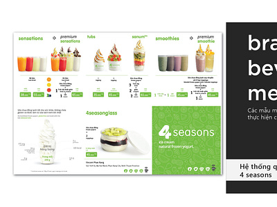 icecream 4season short menu branding design illustration vector