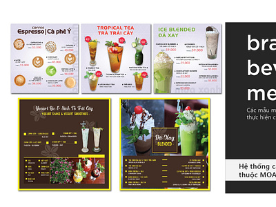 decal banner coffeeshop square menu branding design illustration vector