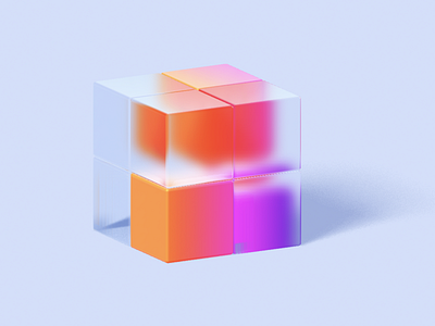 Glass Cube 3d design illustration motion graphics