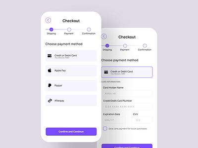 UI Challenge - Mobile Checkout Screen