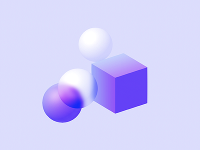 Abstract 3D Gradient Shapes