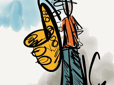 100 Days of Jazz - Trombone Saxophone Player