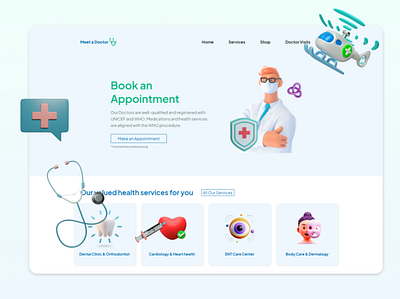 👨‍⚕️🩺 Doctor Appointment - Website / Landing Page adobexd design ui ux weblandingpage website