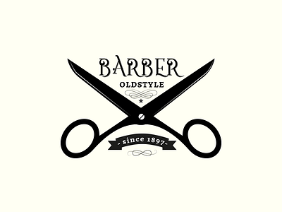 Barbershop logo barber shop flat holecreative illustrator logo vintage