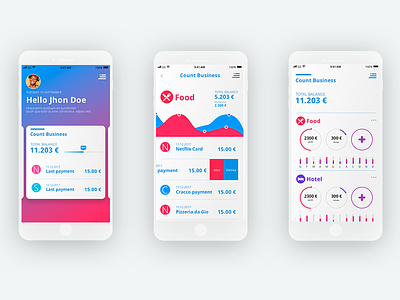 Financial Control - UI App app design finance ui design
