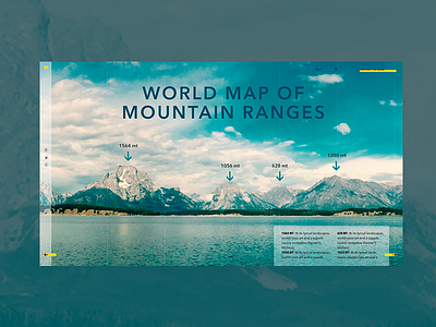 UI site of Mountain map mountain range site design uidesign